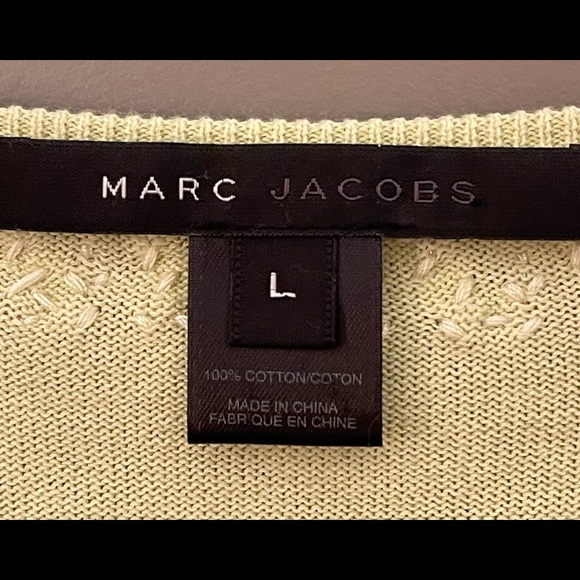 Marc Jacobs Pale Green Celadon Embellished Cardigan Large No stains/damage. - Picture 3 of 11